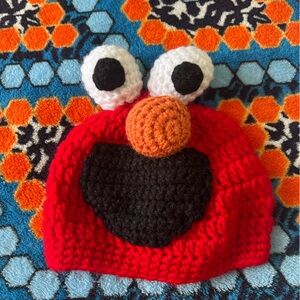 Sesame Street Elmo Hat Handmade